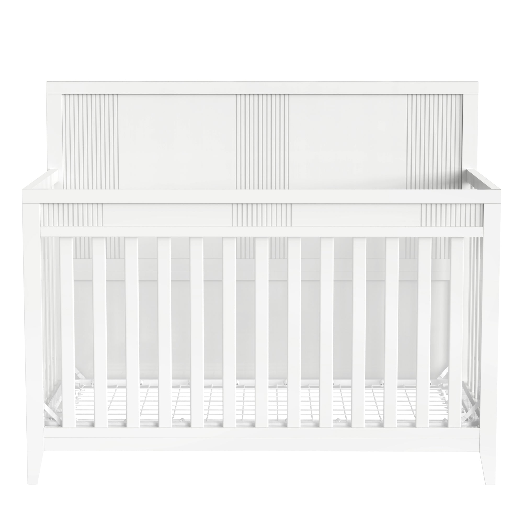 Certified Baby Safe Crib, Pine Solid Wood, Non-Toxic Finish, Snow White