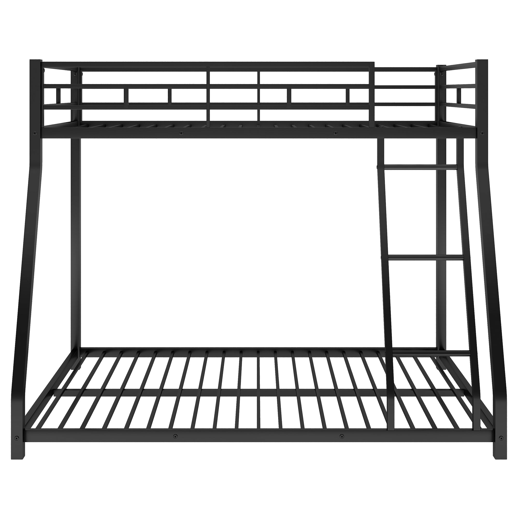 Metal Floor Bunk Bed, Twin over Full,Black(OLD SKU:MF193244AAB)