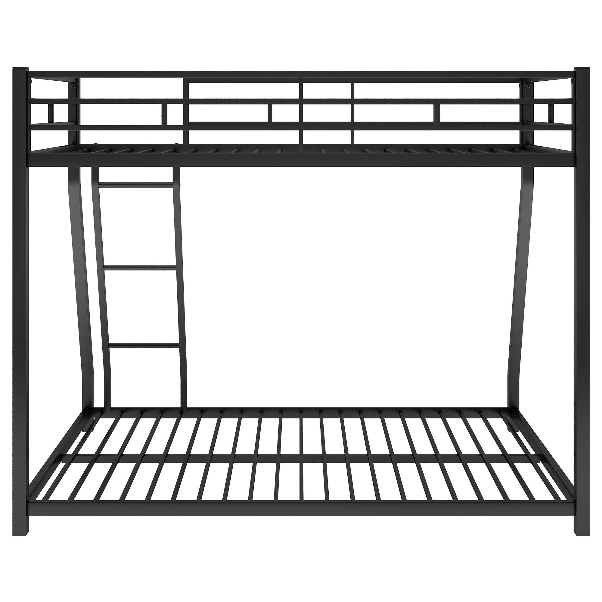 Metal Floor Bunk Bed, Twin over Full,Black(OLD SKU:MF193244AAB)