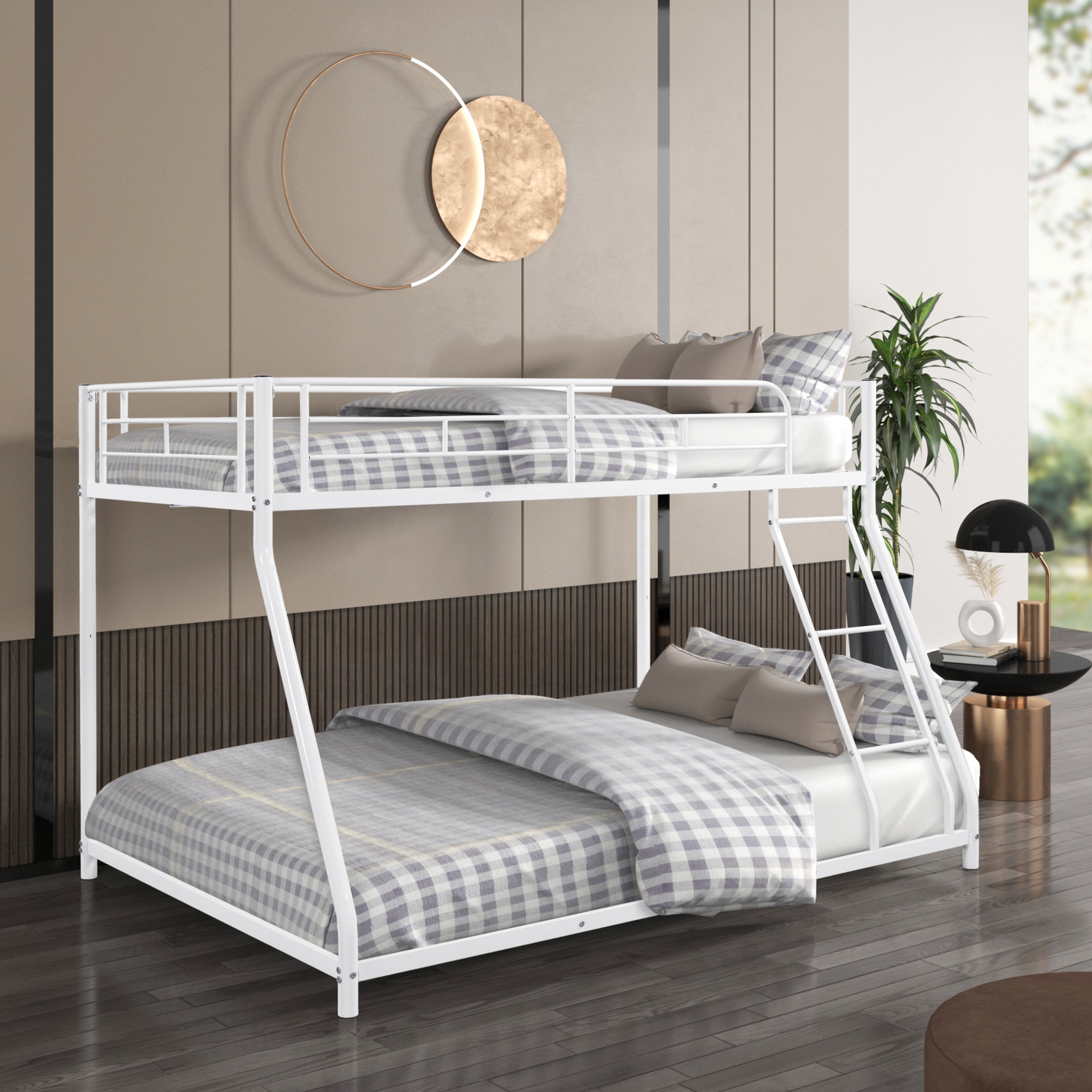 Metal Twin over Full Bunk Bed/ Heavy-duty Sturdy Metal/ Noise Reduced/ Safety Guardrail/ CPC Certified/ No Box Spring Needed