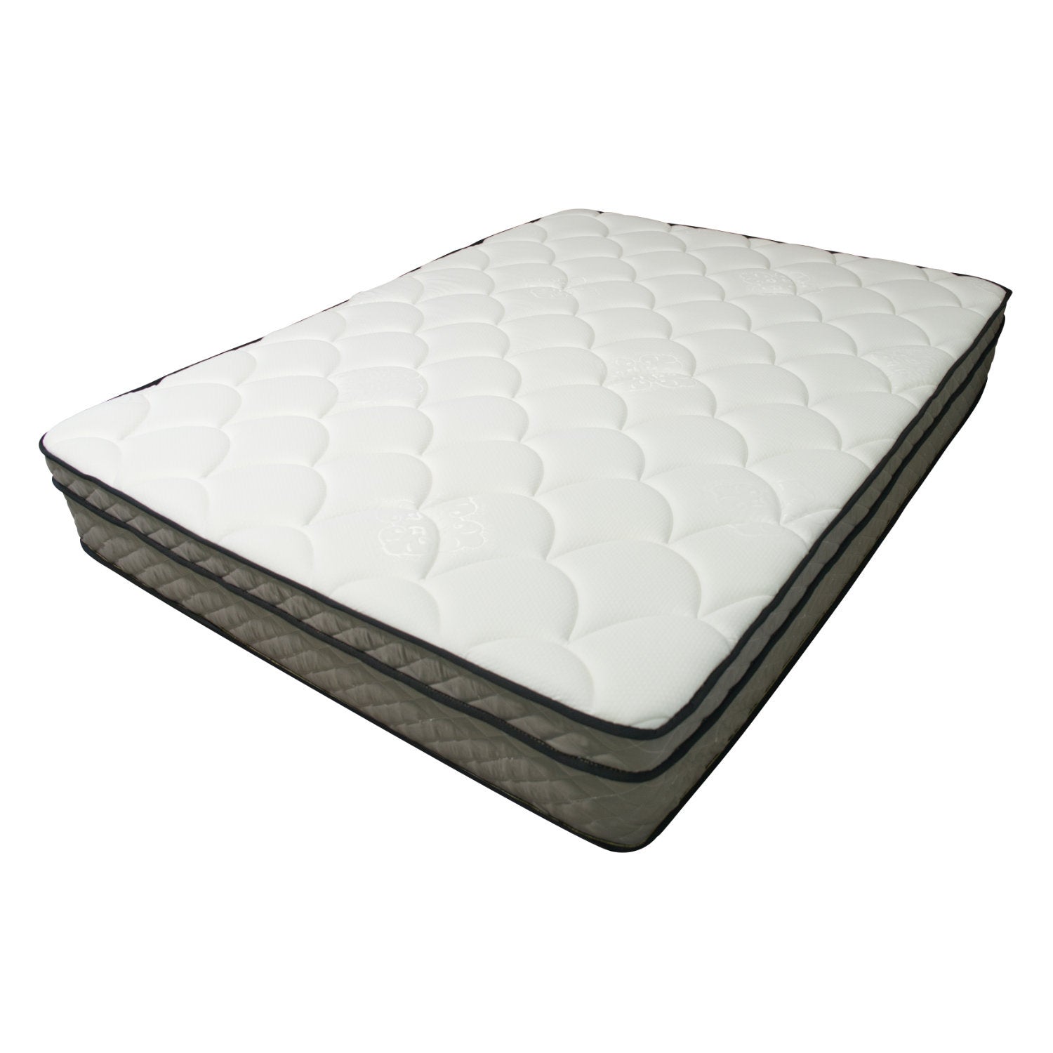 Made in USA - 12" Euro Top Pocket Coil and Cooling Gel Memory Foam Highly Breathable Quilted Cover Hybrid Mattress, Pressure Relief, and Motion Isolation, CertiPUR-US in a Box