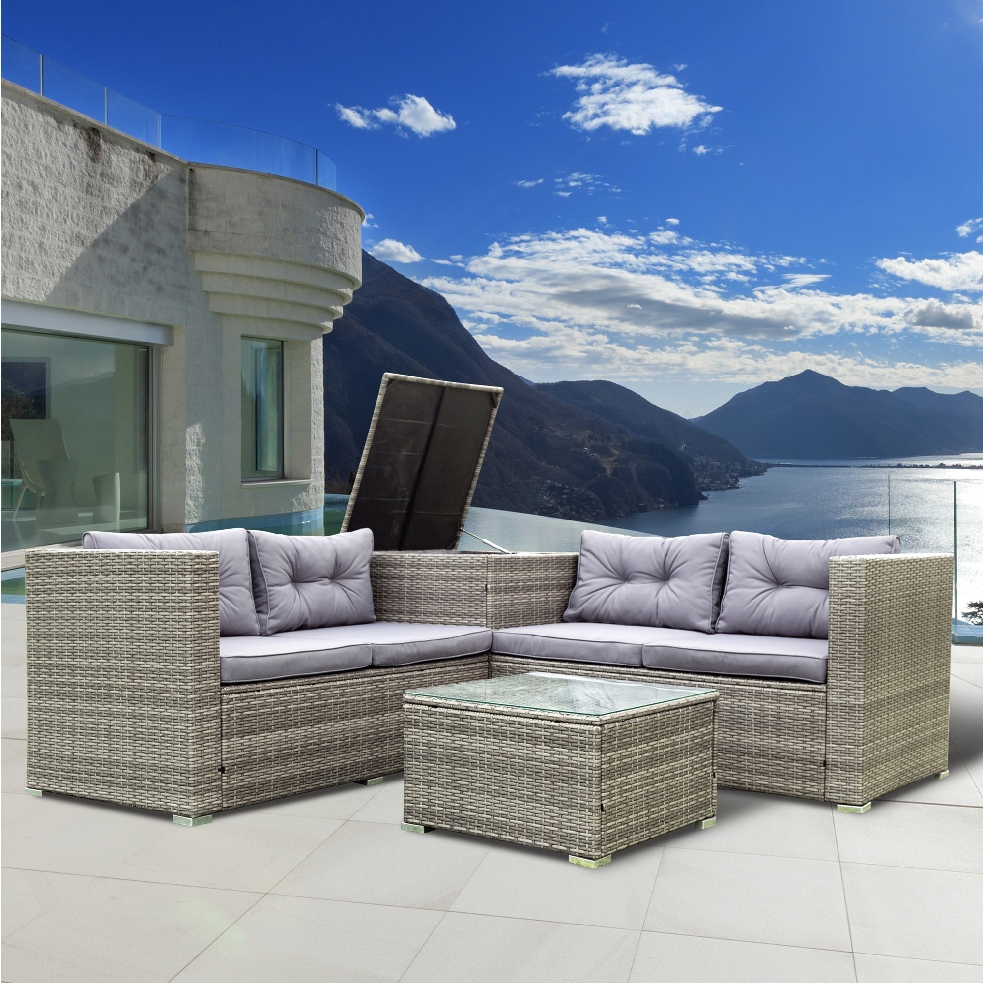 4 Piece Patio Sectional 