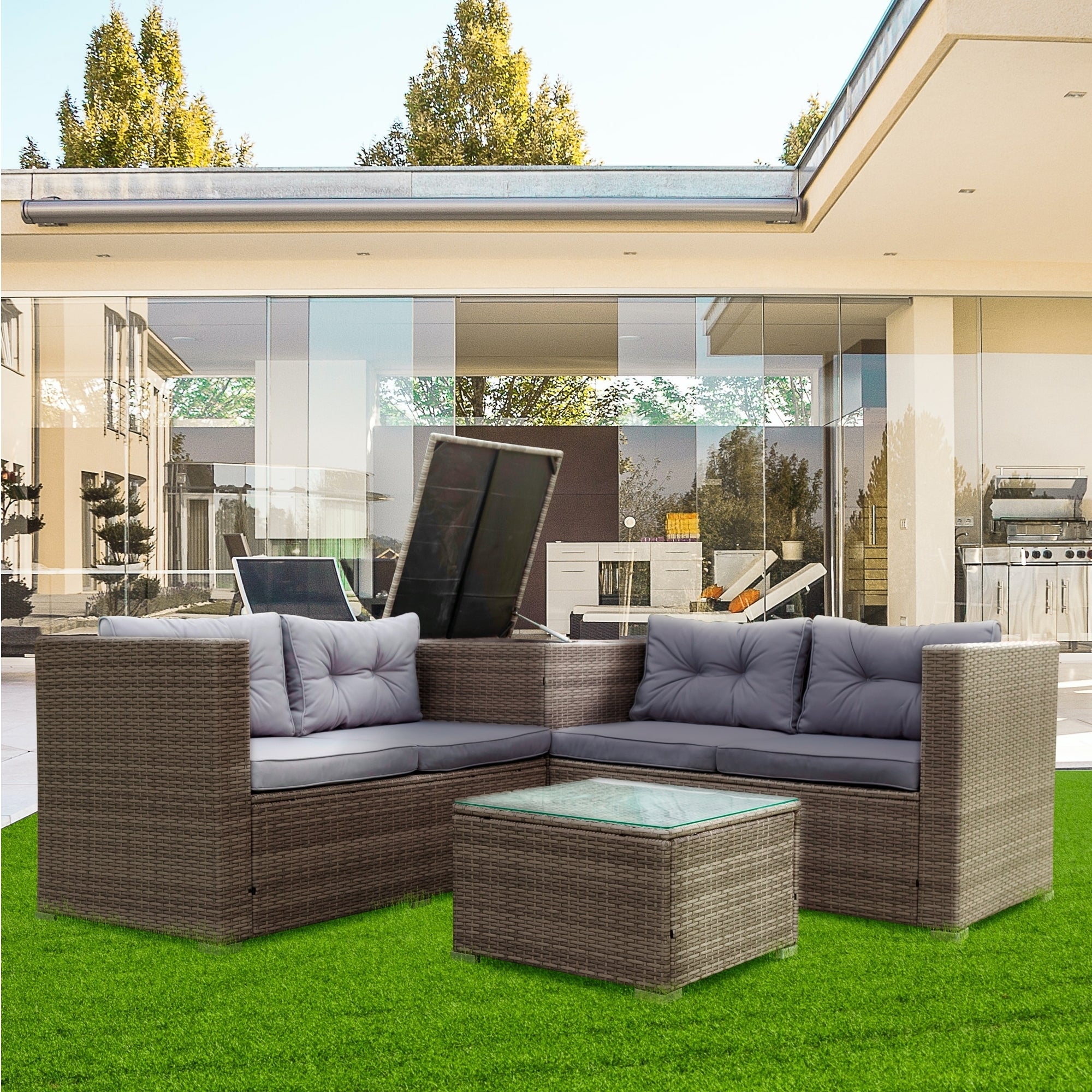 4 Piece Patio Sectional 