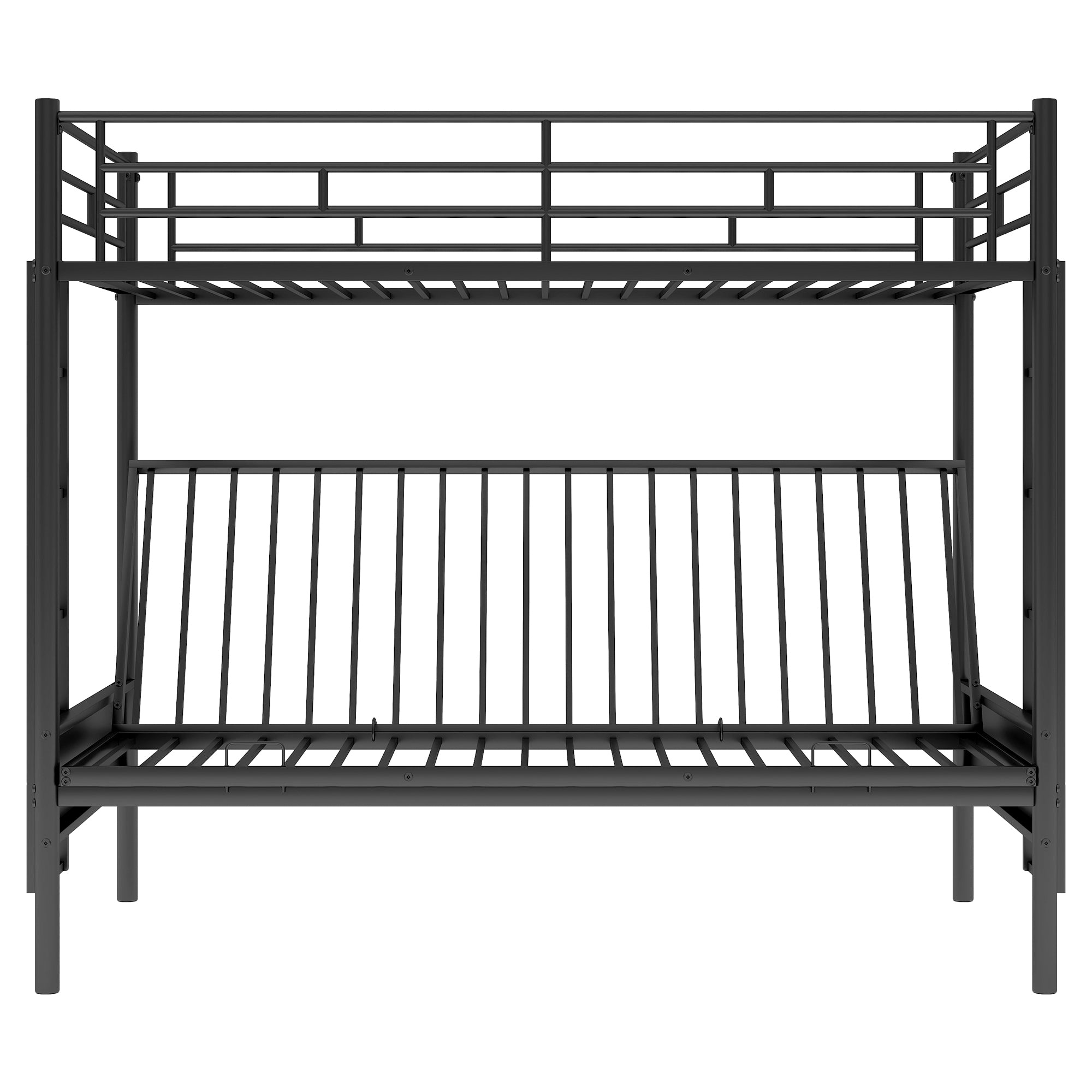 Twin over Full Metal Bunk Bed, Multi-Function,Black(OLD SKU:MF193079AAB)