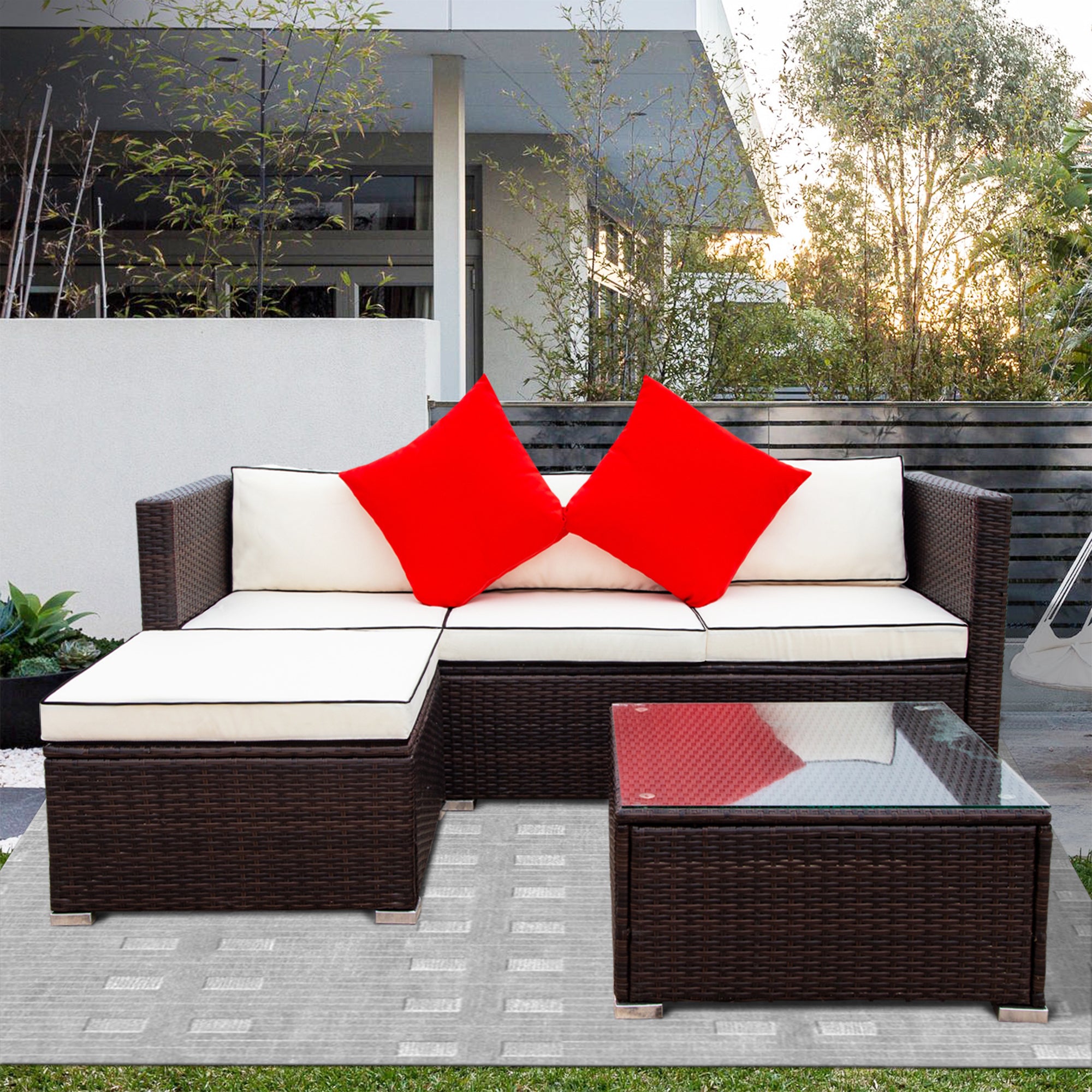 3 Piece Patio Sectional 