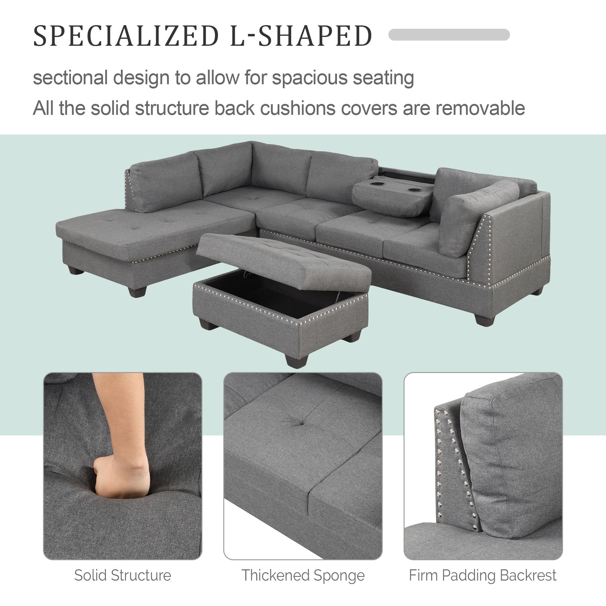 Reversible Sectional Sofa 