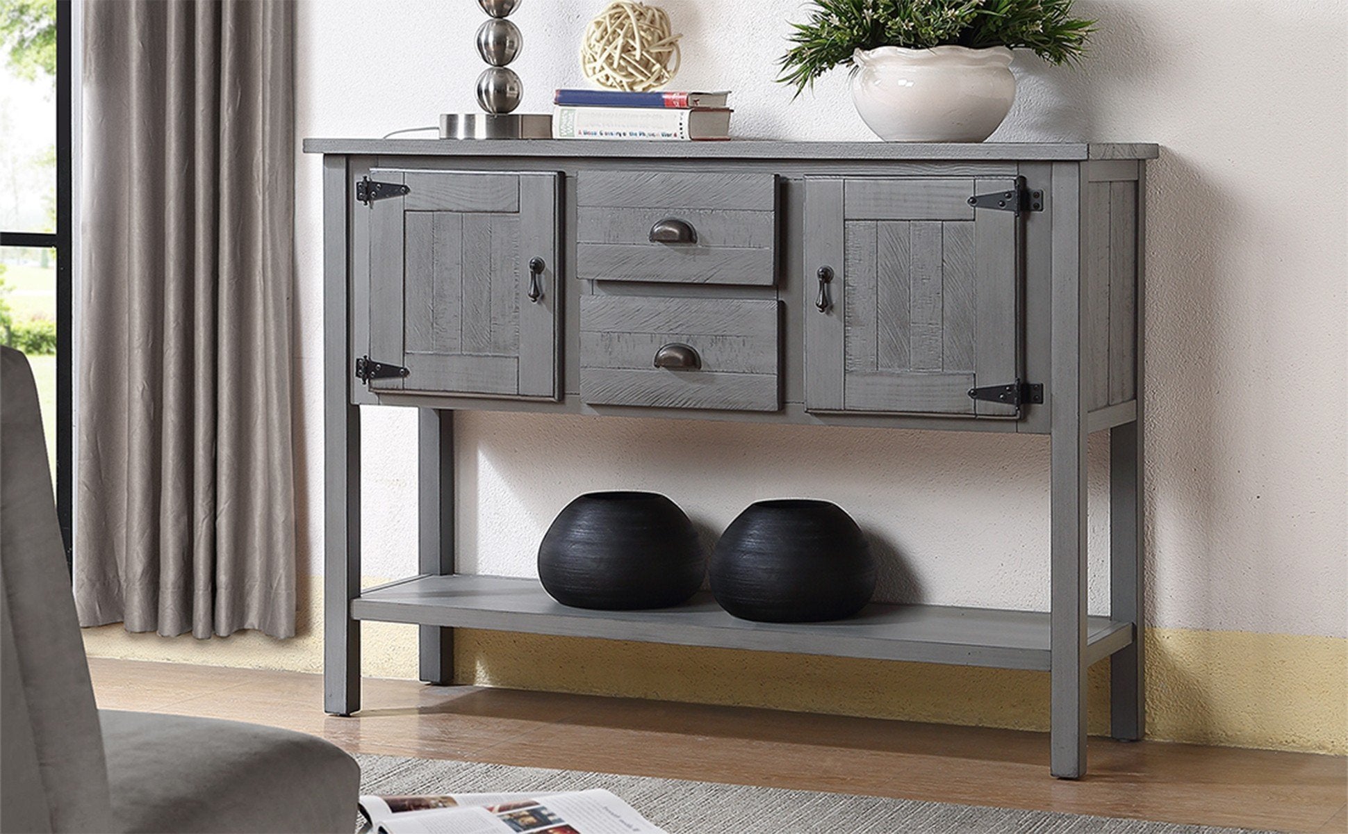 Gray Console Table