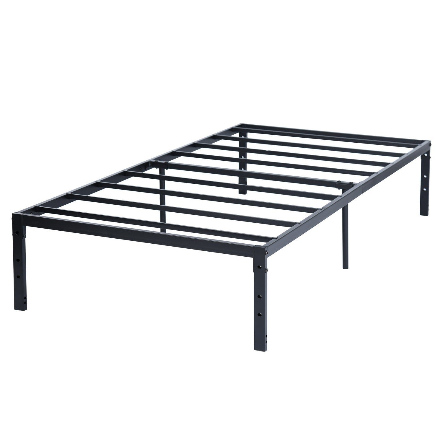 Metal Bed Frame Twin Size Single Platform Mattress Base,Metal Tube(twinsize, black) No Box Spring Needed