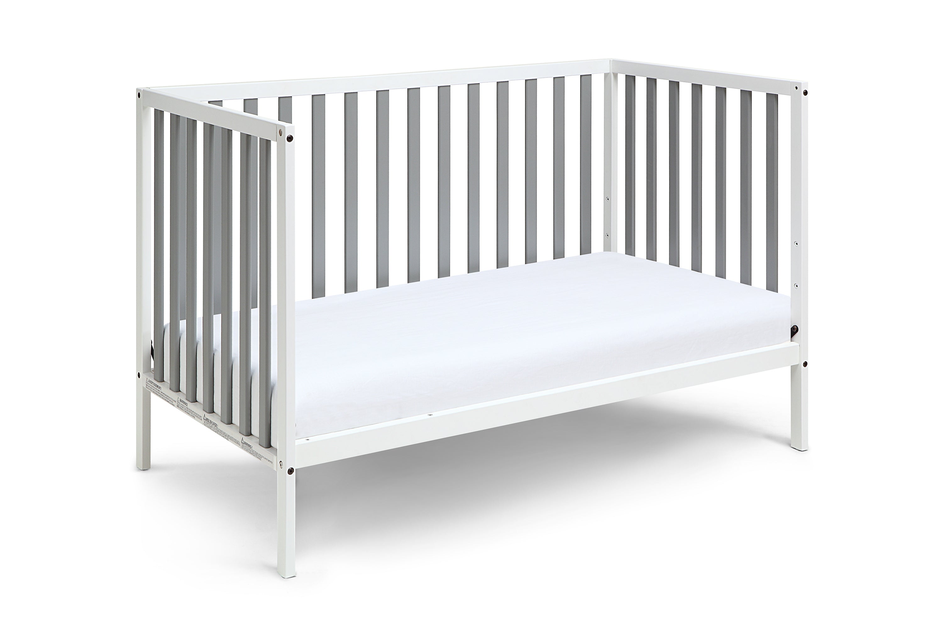 Deux Remi 3-in-1 Convertible Island Crib White/Gray