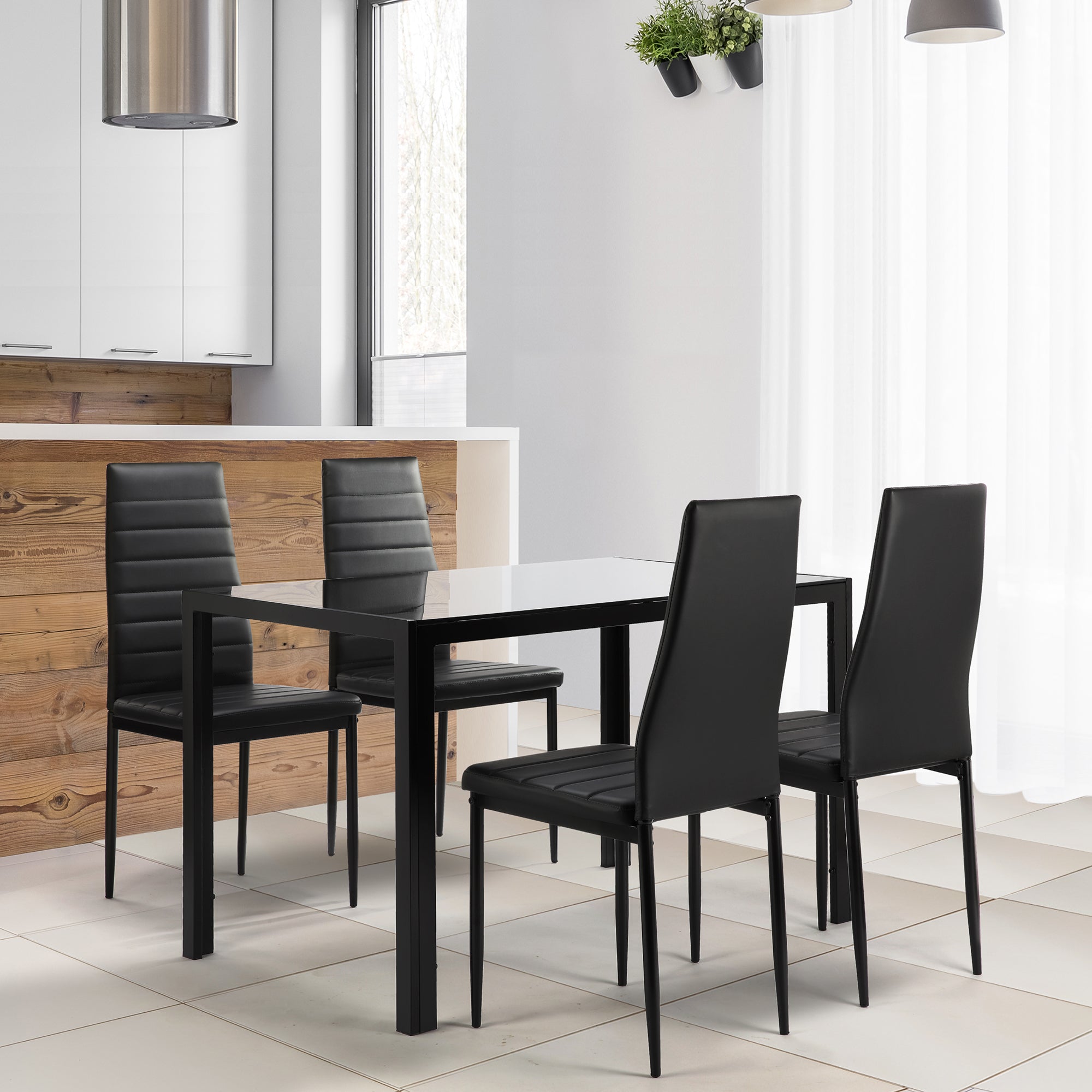 Black Dining Table Set