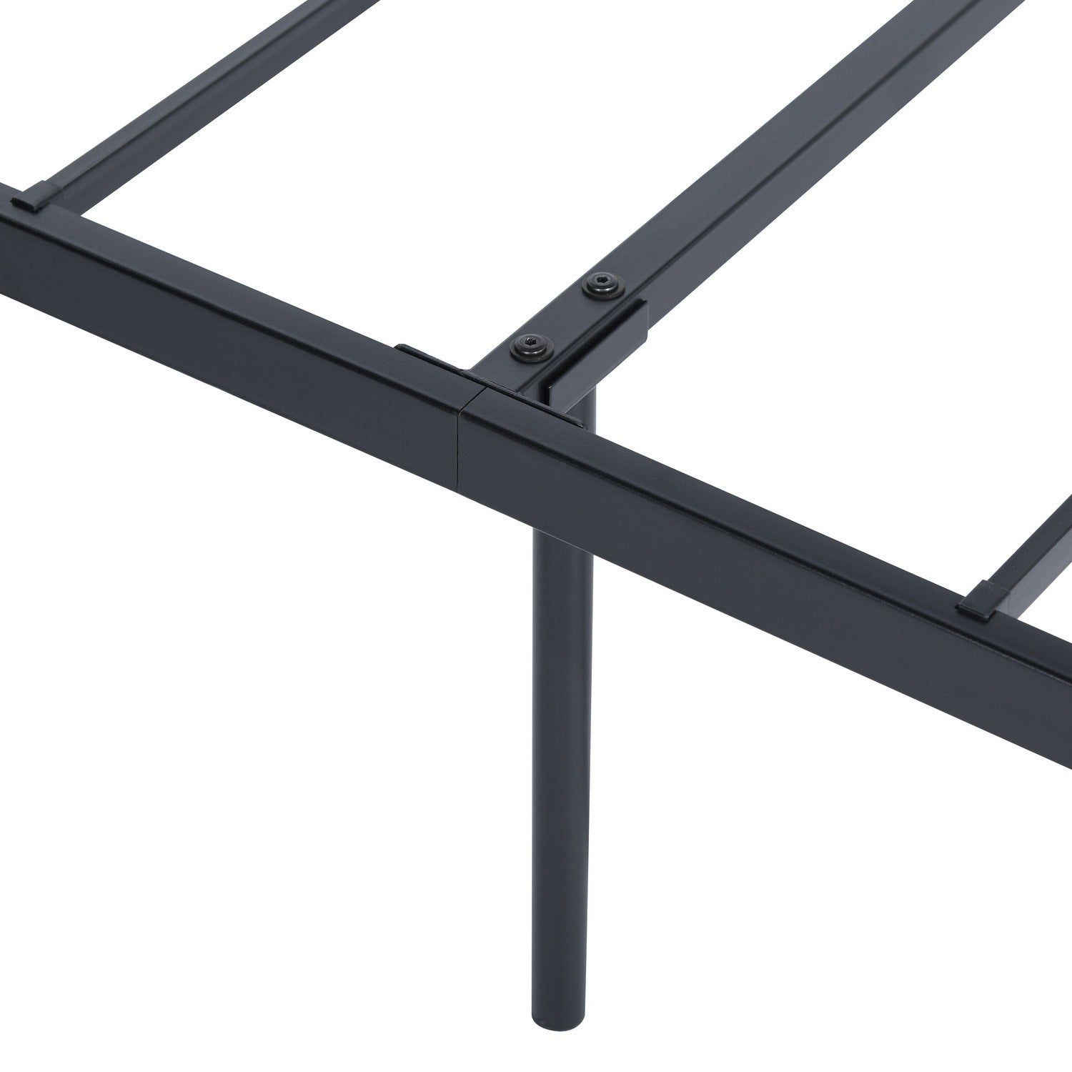 Metal Bed Frame Twin Size Single Platform Mattress Base,Metal Tube(twinsize, black) No Box Spring Needed