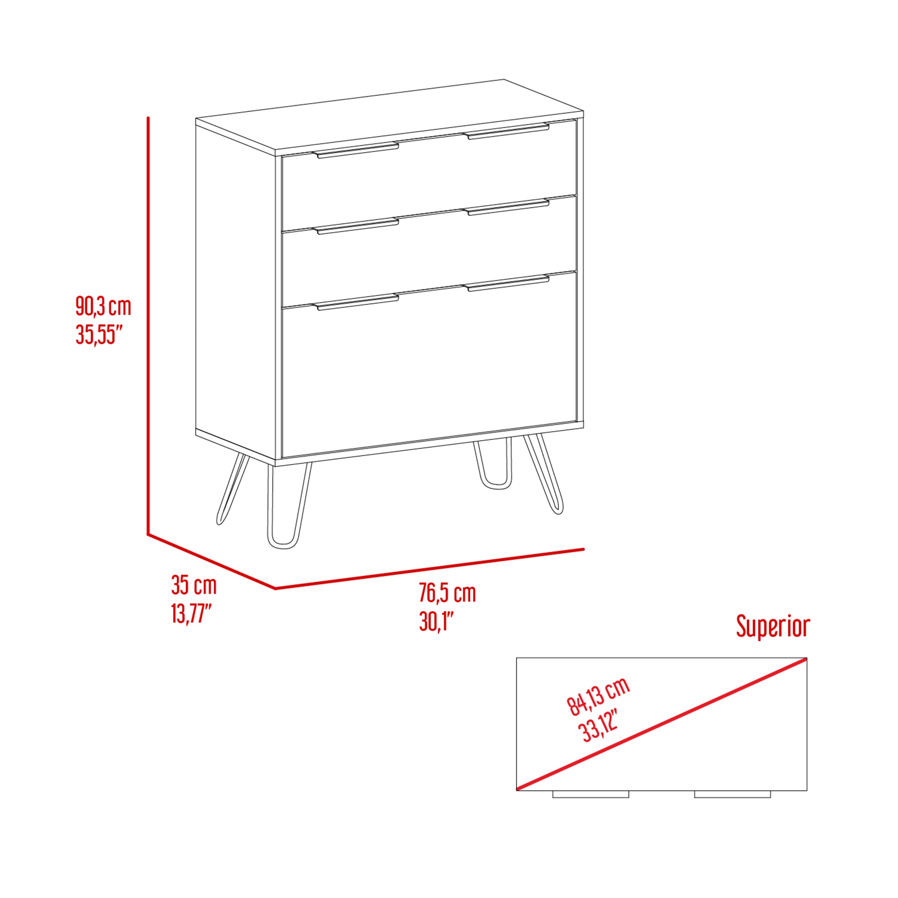 Kirsage 3-Drawer Dresser Light Oak