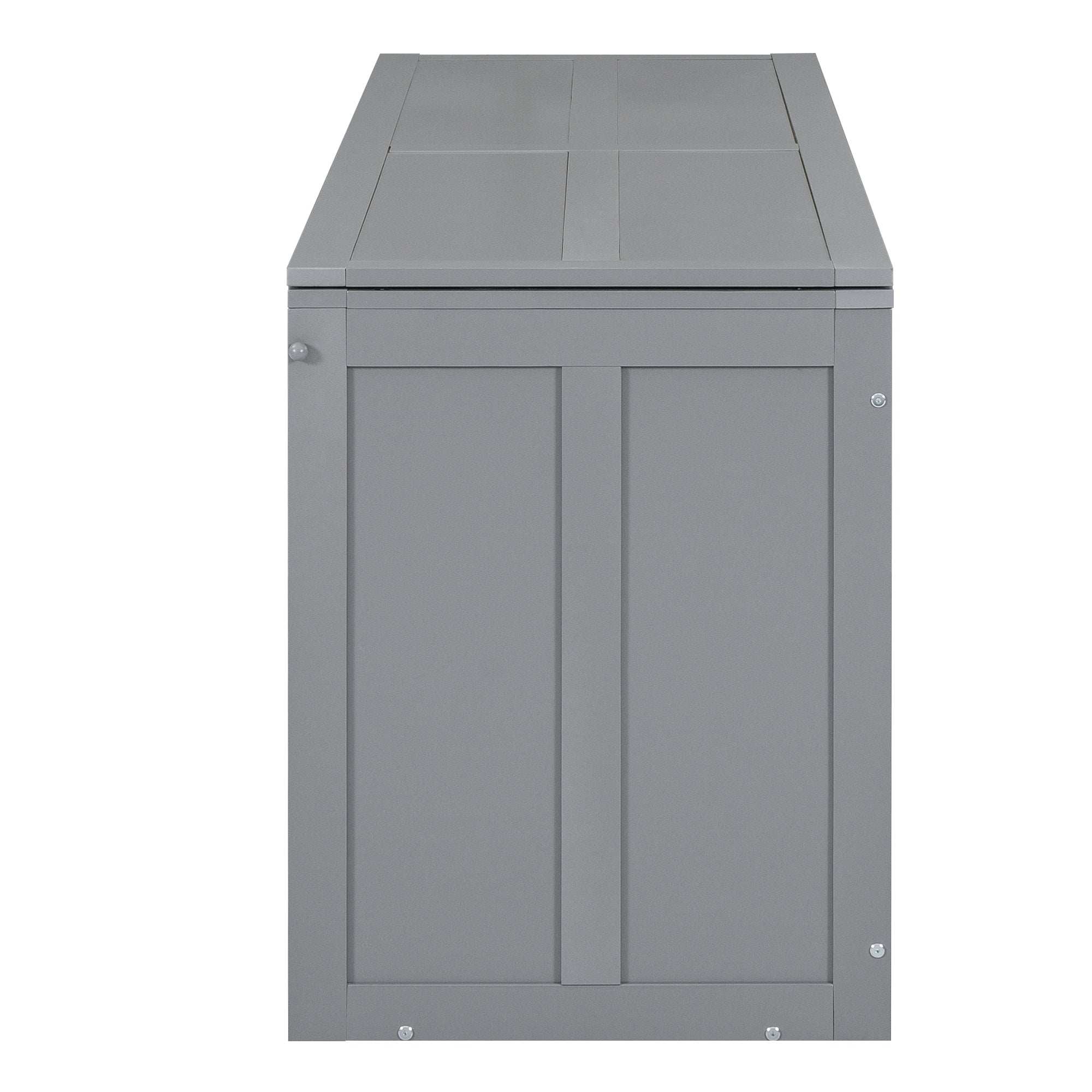 Queen Size Murphy Bed with Rotable Desk, Gray