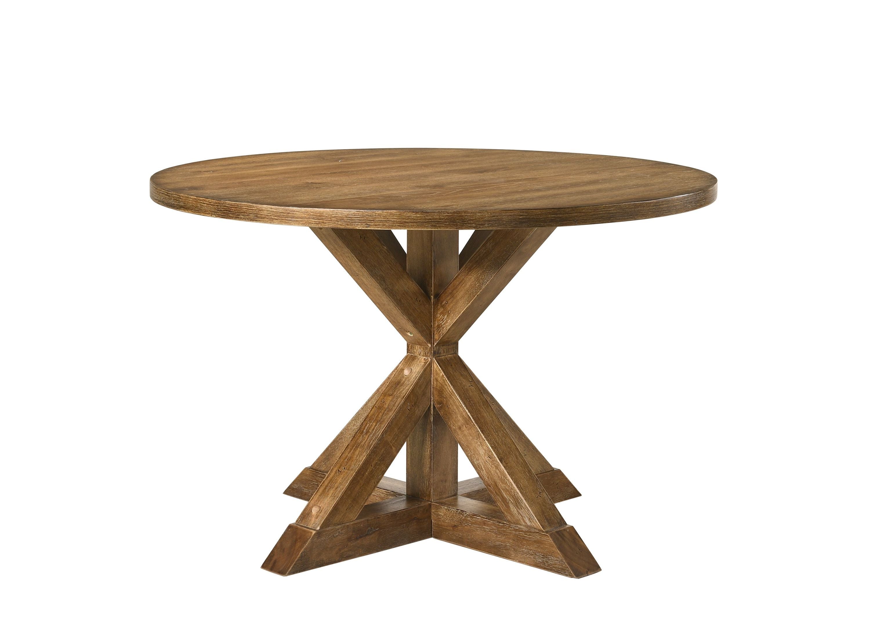 ACME Wallace II Dining Table, Weathered Oak 72310