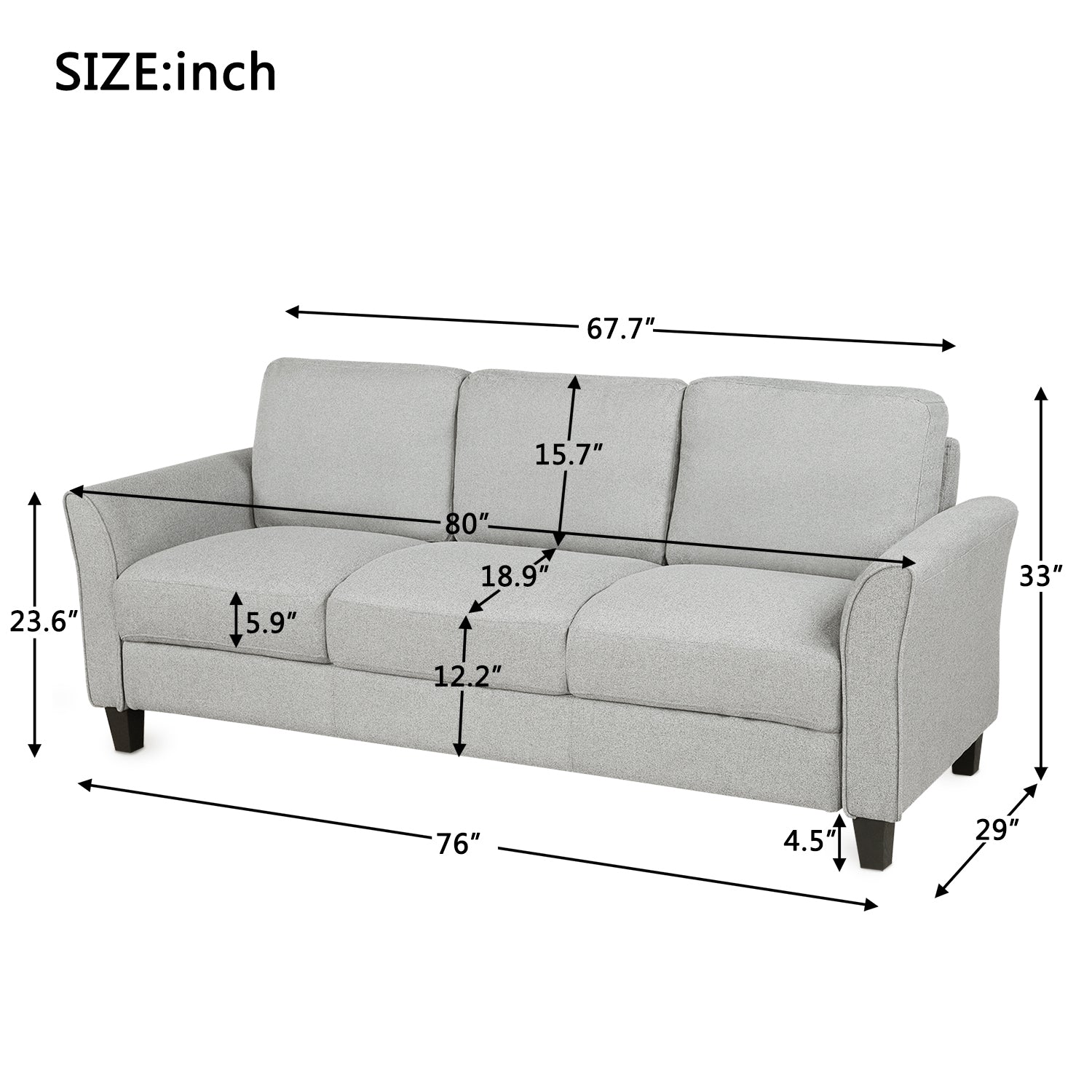 3-Seat Sofa Living Room