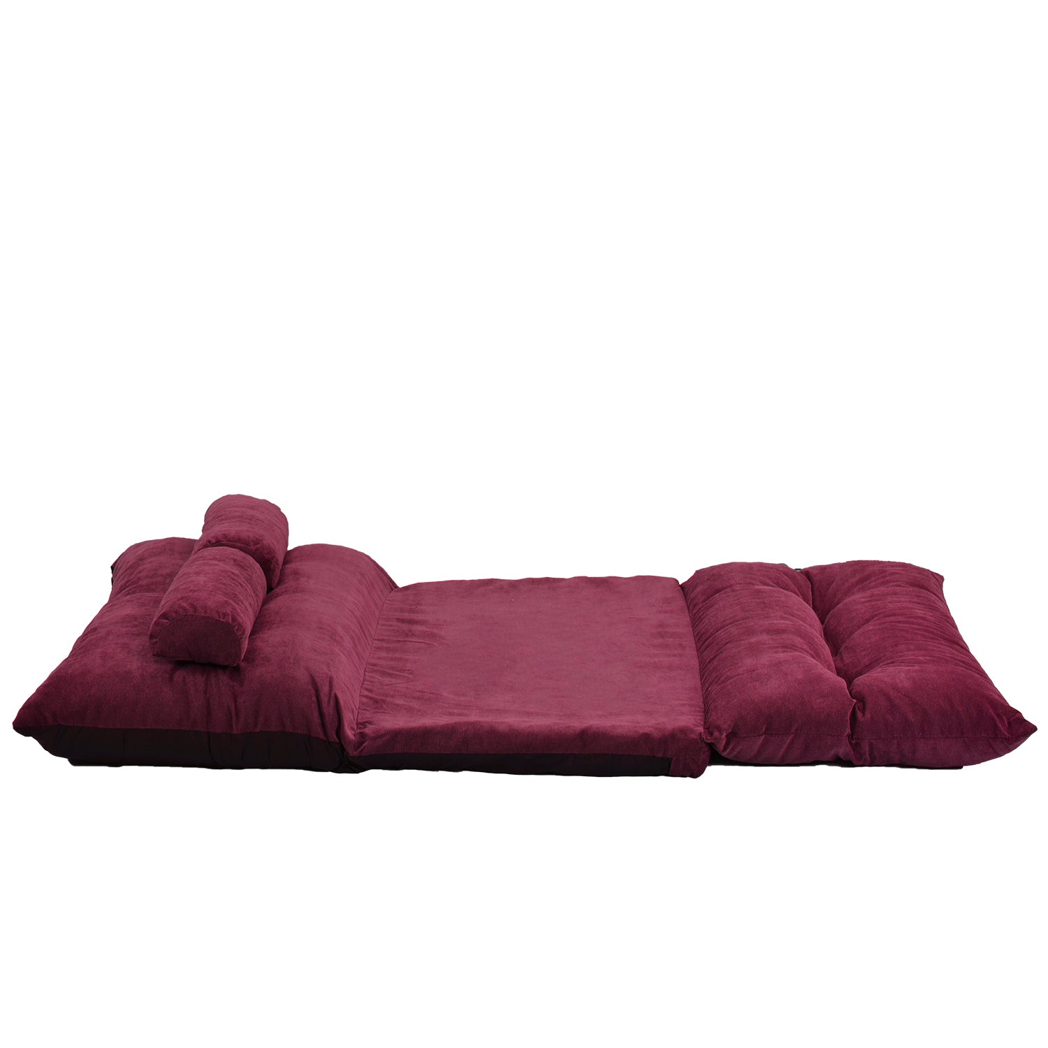 Orisfur. Lazy Sofa Adjustable Folding Futon Sofa Video Gaming Sofa with Two Pillows