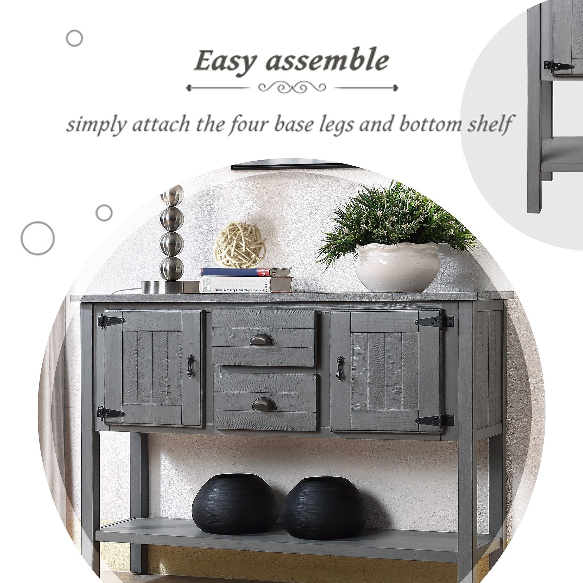 Gray Console Table