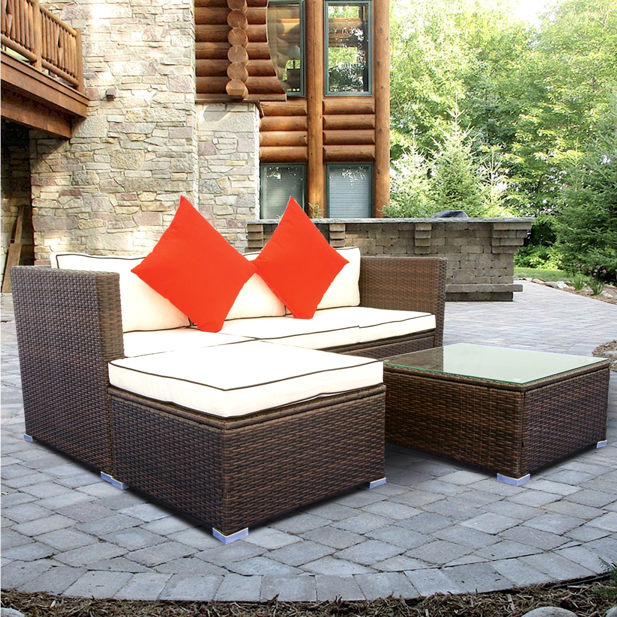 3 Piece Patio Sectional 