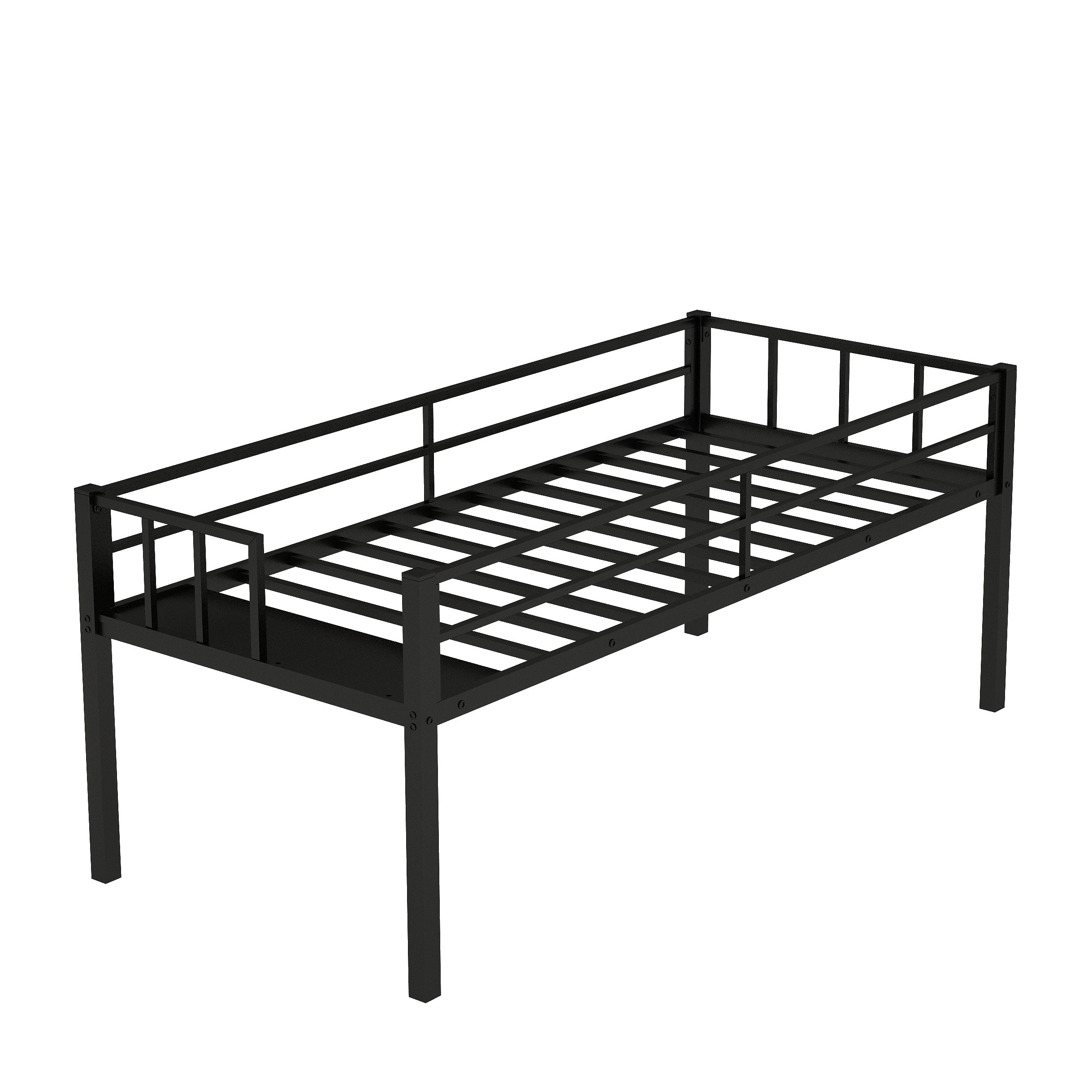 Twin over Twin & Twin Bunk Beds for 3, Twin XL over Twin & Twin Bunk Bed Metal Triple Bunk Bed, Black (Pre-sale date: June 10th)