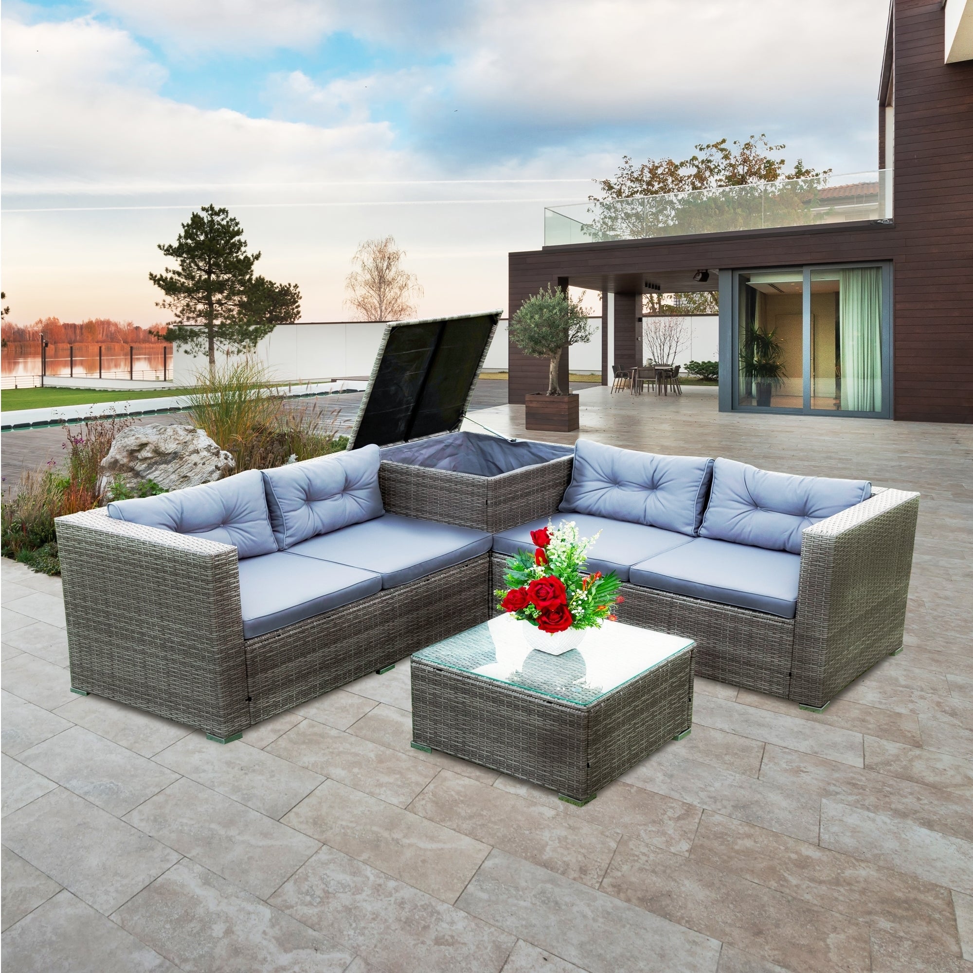 4 Piece Patio Sectional 