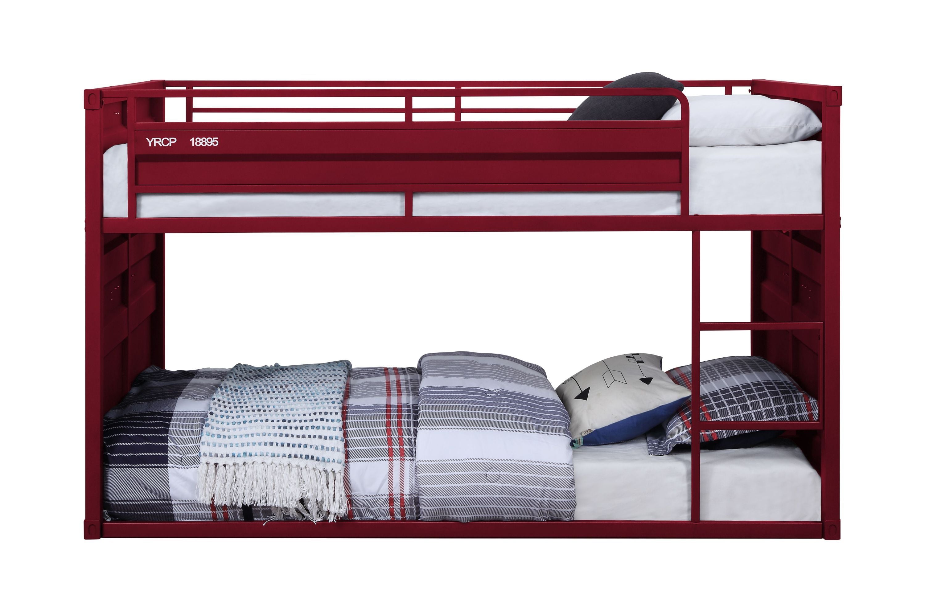 ACME Cargo Twin/Twin Bunk Bed, Red Finish 38280