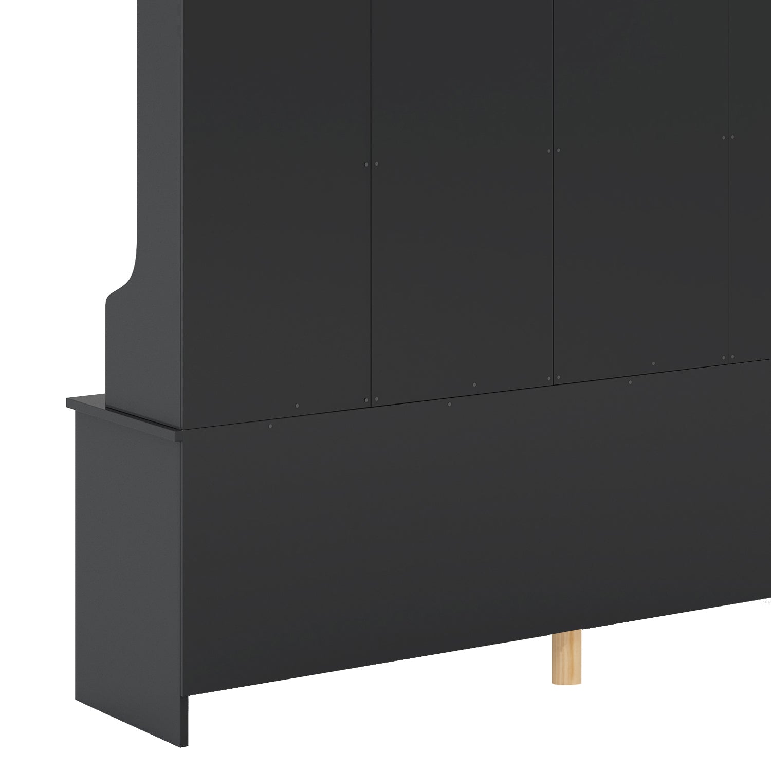 On-Trend Modern Entryway Cabinet with Shoe Storage - Black