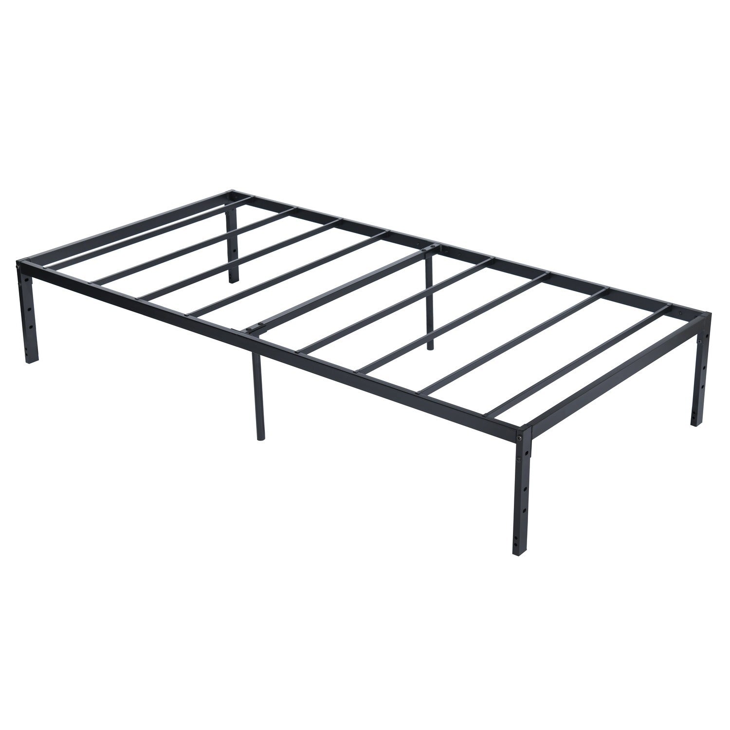 Metal Bed Frame Twin Size Single Platform Mattress Base,Metal Tube(twinsize, black) No Box Spring Needed