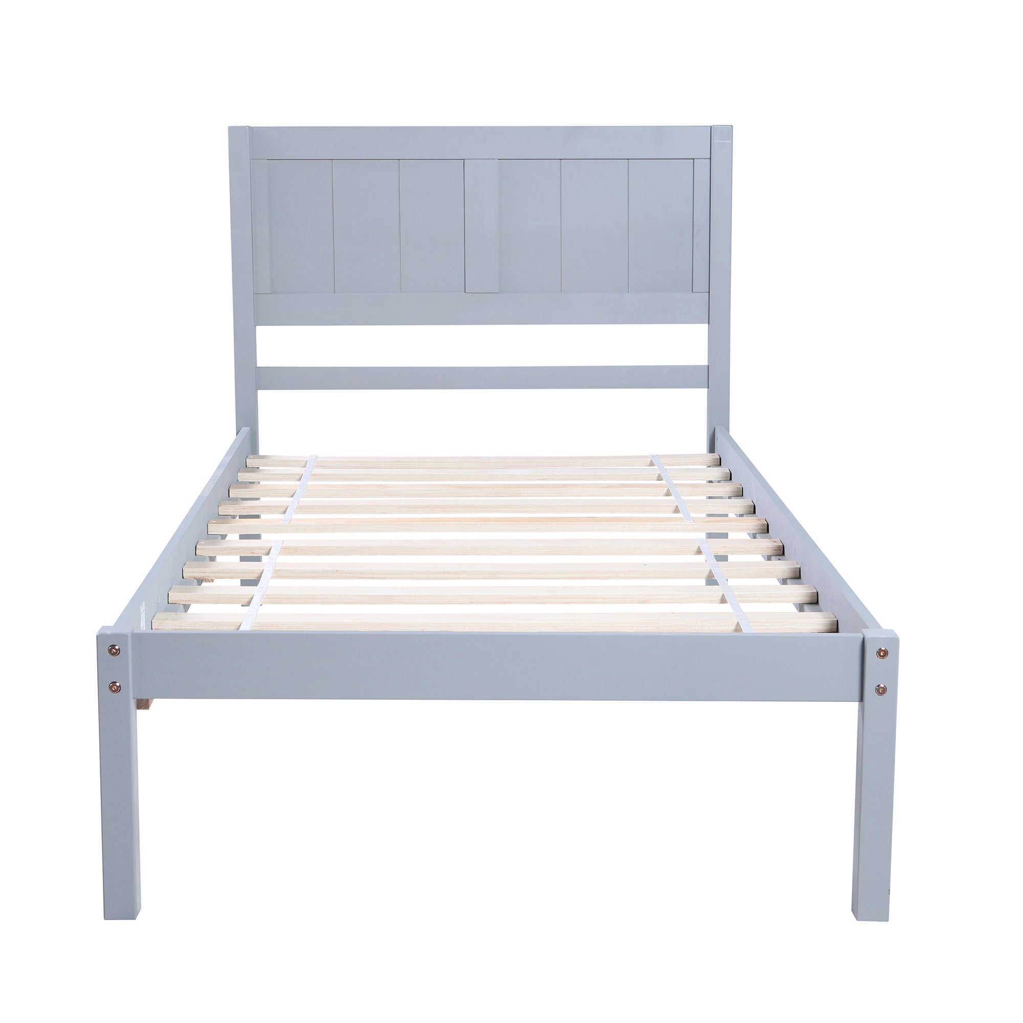 Wood Platform Bed Twin size Platform Bed with Headboard