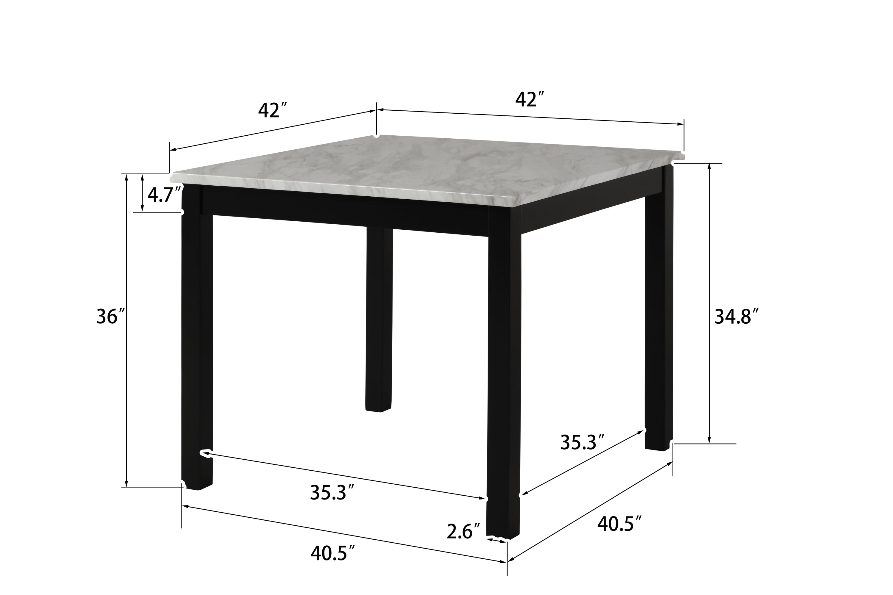 Marble Dining Table Set 