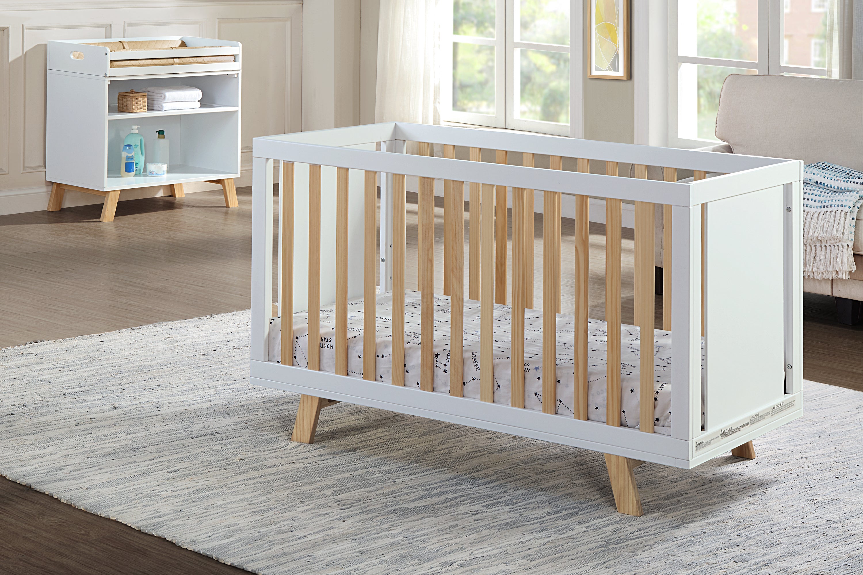 Livia Multi Purpose Changing Table White/Natural