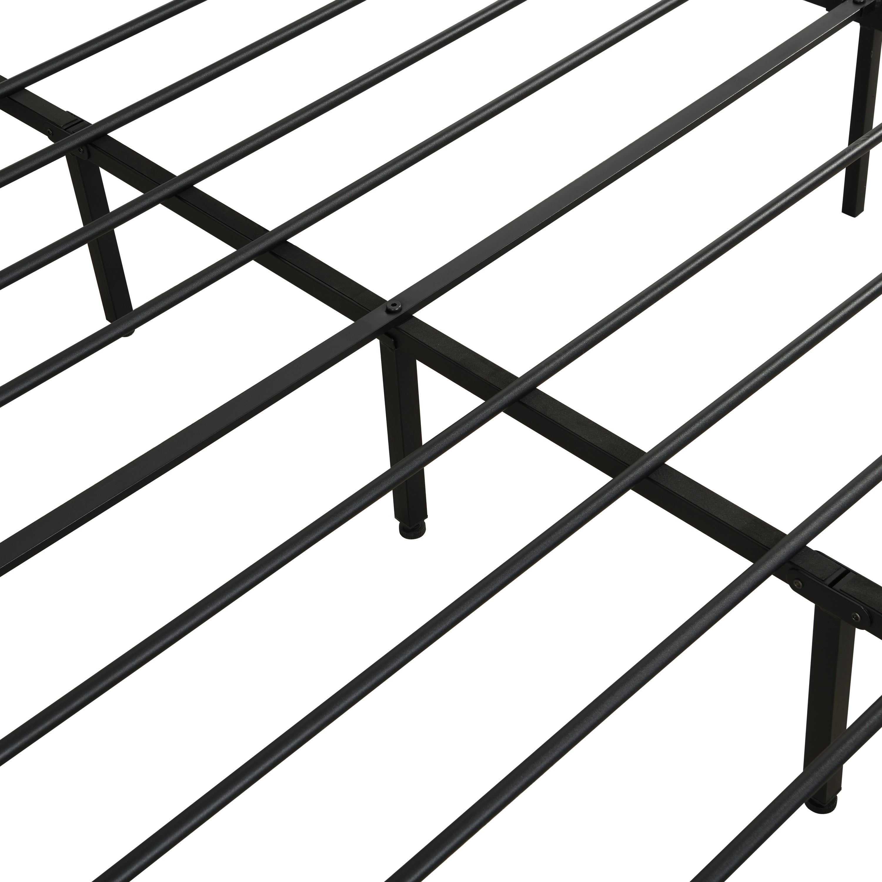 Full Size Metal Platform Bed Frame with Wood Headboard and Footboard, Heavy Duty Mattress Foundation with Slat Support, Easy Assembly, Noise-Free, No Box Spring Needed