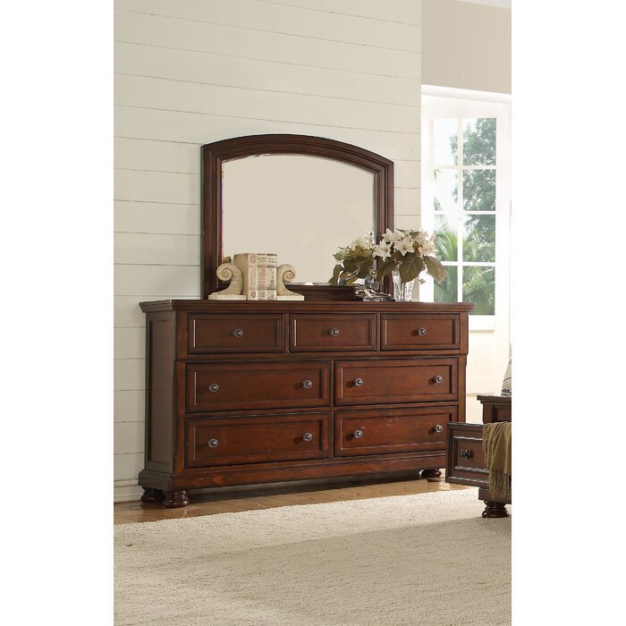 Austin Queen 4 Pc Storage Bedroom Set Made with Dark Wood in Walnut