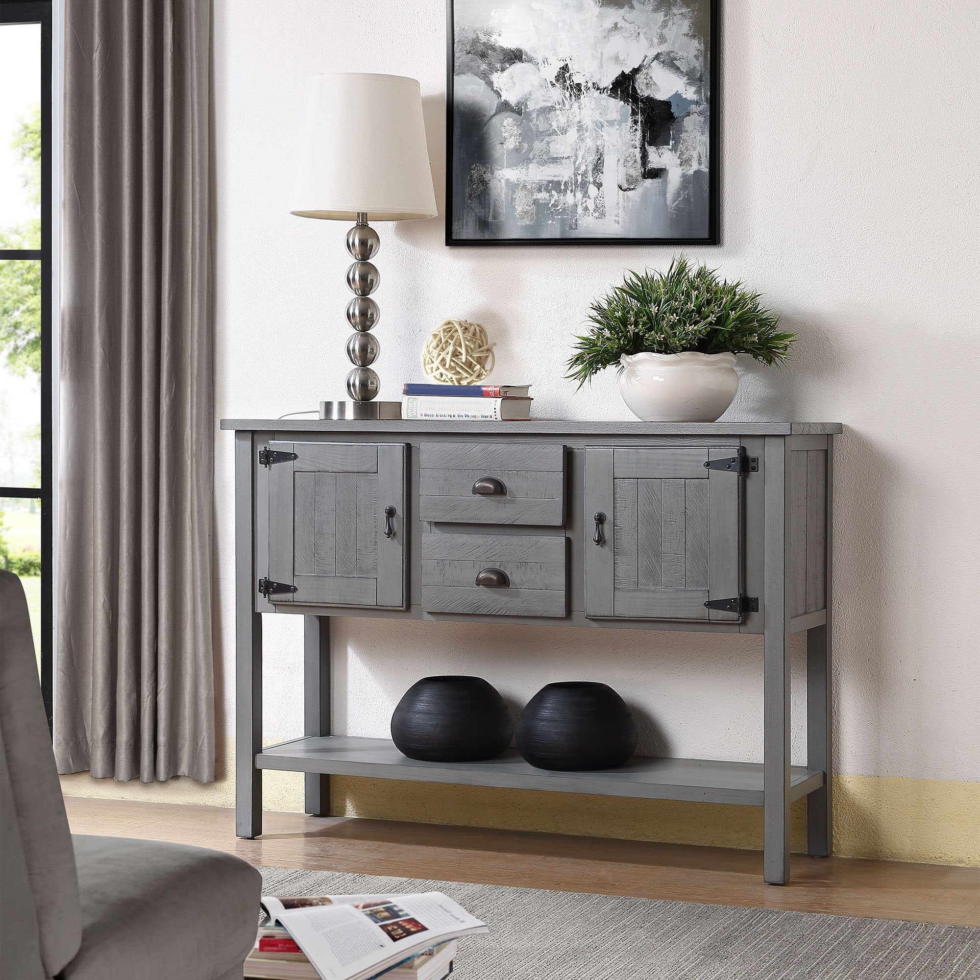 Gray Console Table